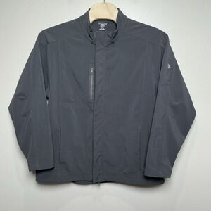 ExOfficio Rain Jacket Mens XXL Black Full Zip Windbreaker Outdoor Hiking *read*